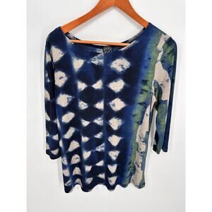 CLARA SUN WOO 3/4 Sleeve Pattern Blouse // S
